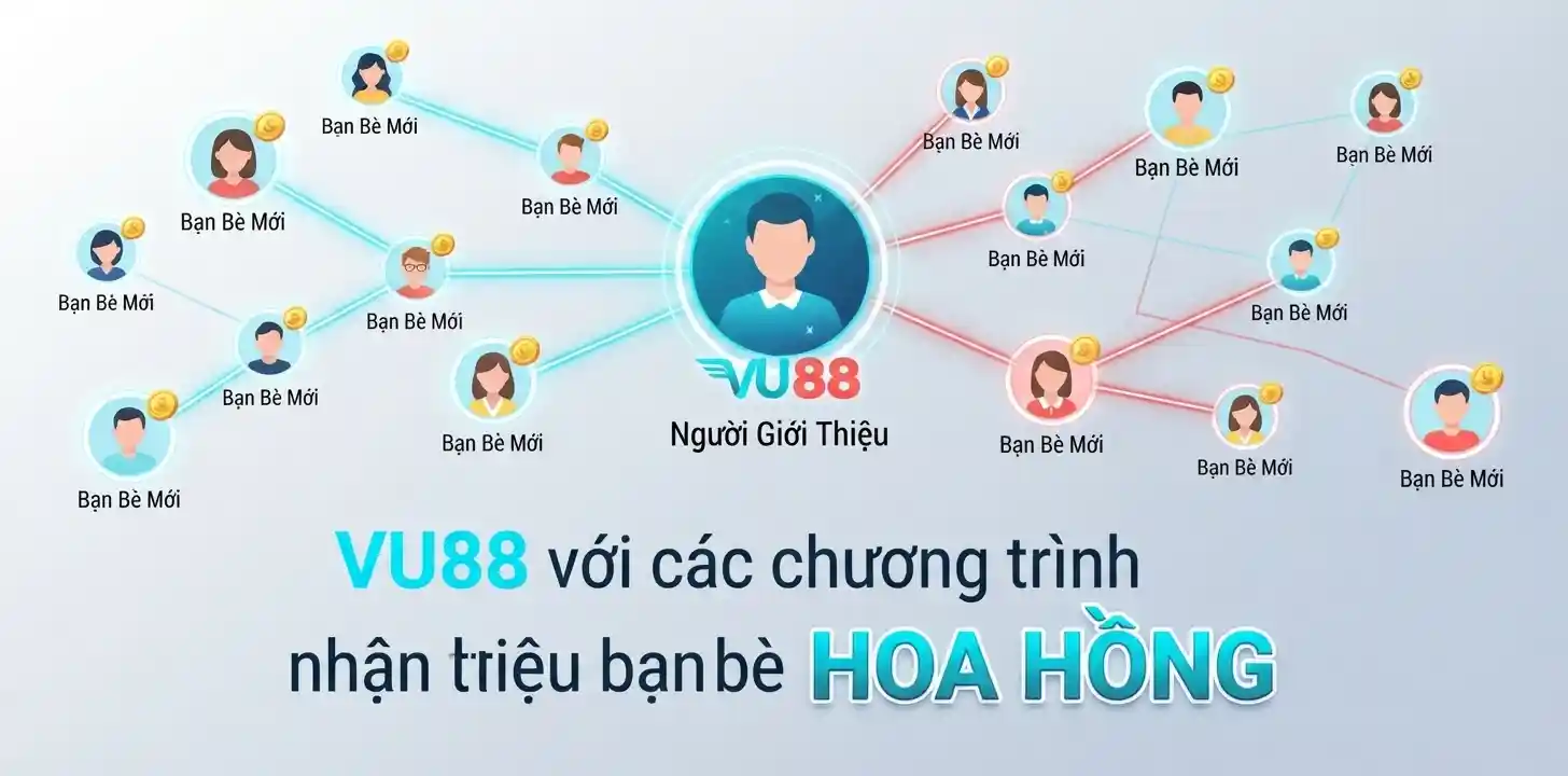 VU88 với các chương trình nhận hoa hồng khi giới thiệu bạn bè